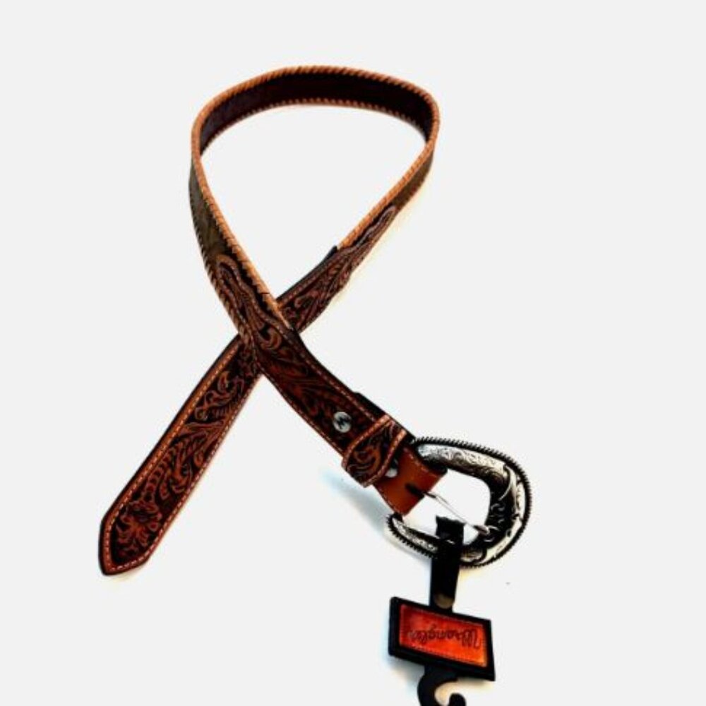 Wrangler Size 40 Men's Full Grain Leather Belt Brown Color New